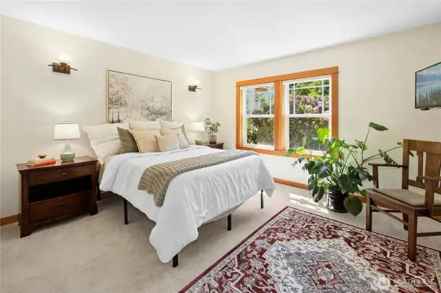 The spacious main floor bedroom.