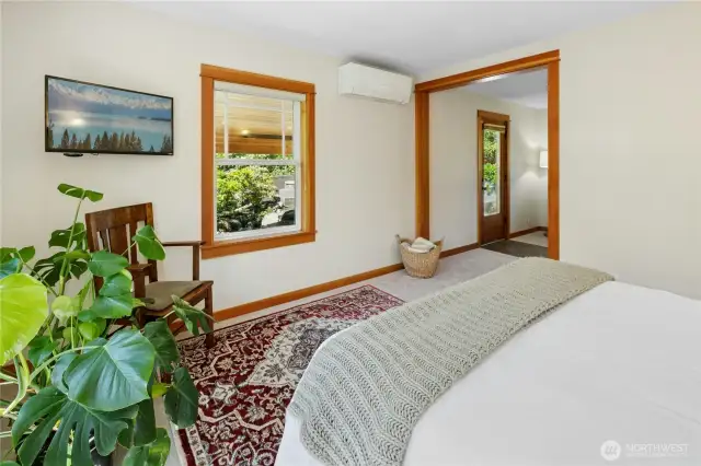 The door beyond leads out to the rear patio.