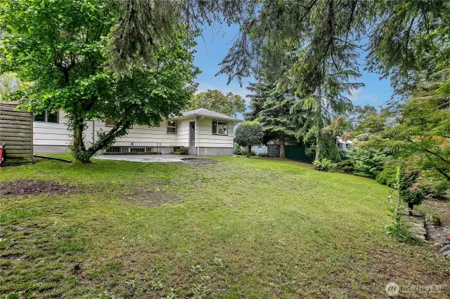 Fully fenced yard