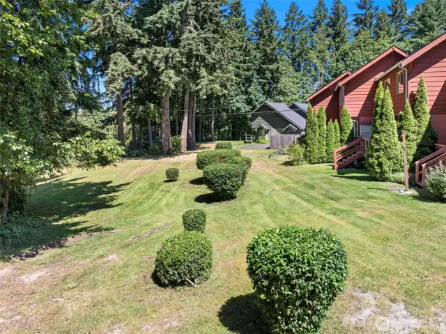 Expansive lawn area.
