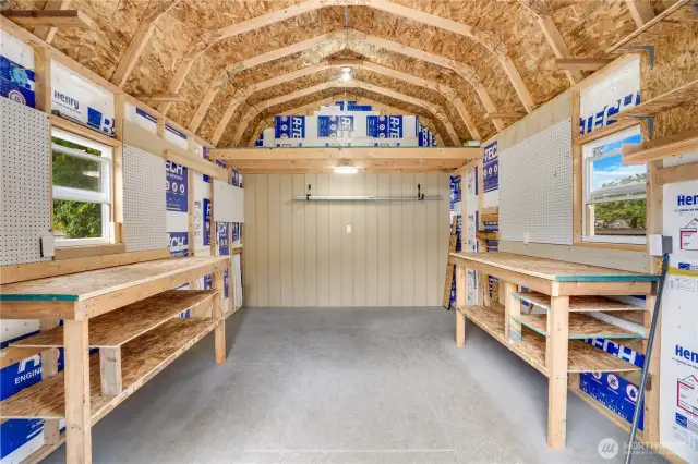Inside insulated workshop