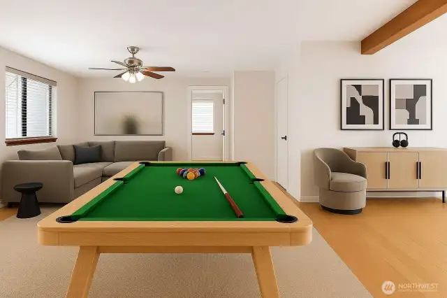Downstairs rec area