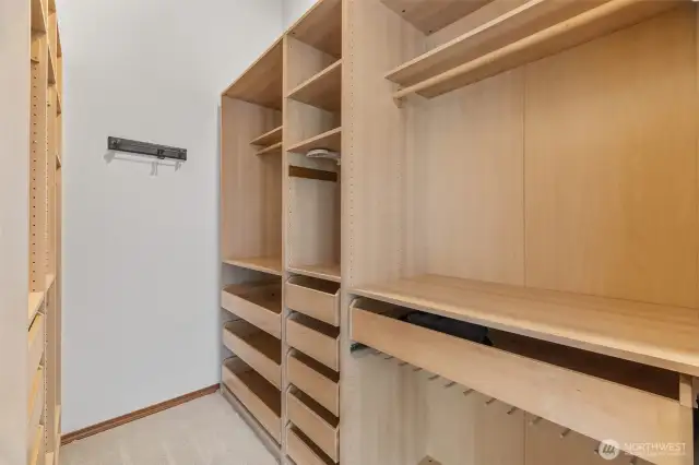 This is the primary bedroom closet.