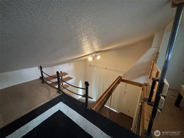 Bird's eye view from your loft sleeping area