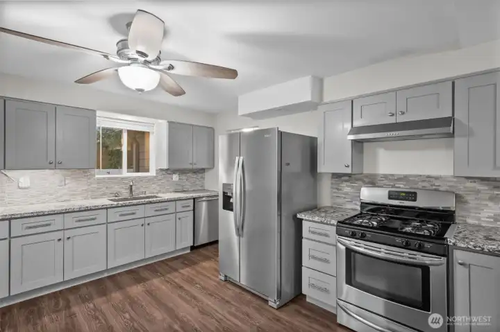 Updated kitchen.  All kitchen appliances included.