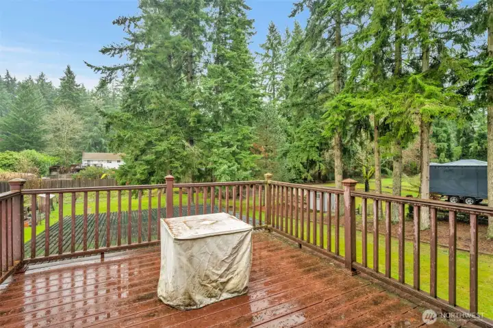 Primary bedroom private balcony with gas firepit.