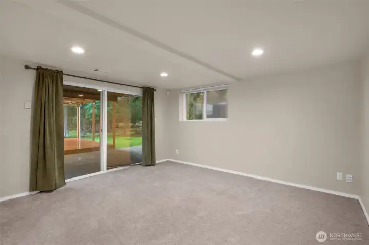 Living room in the lower level off the rec room.