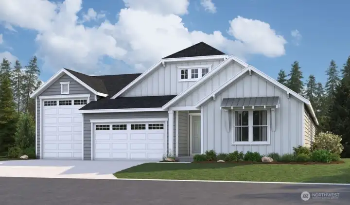 Hastings Elevation A with garage on left side