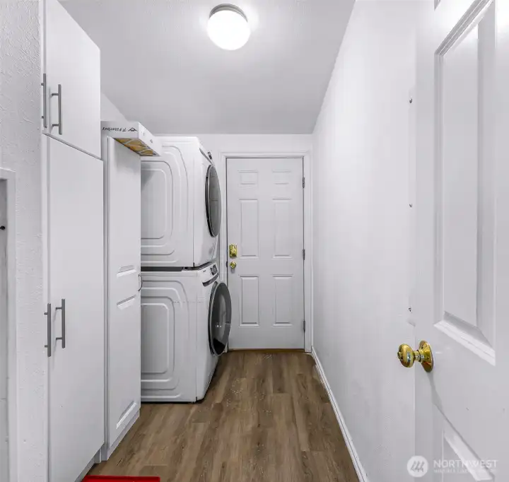 Laundry room with outside access.