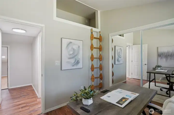 Extra storage loft above