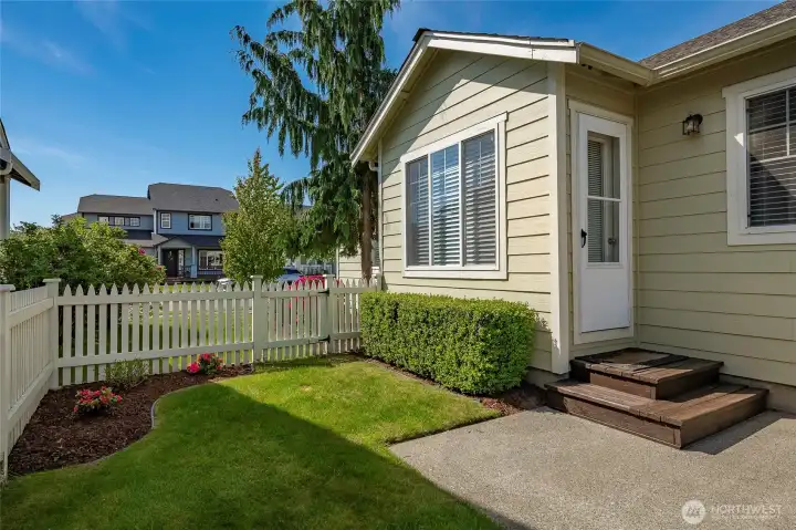 Wonderful backyard fully fenced.