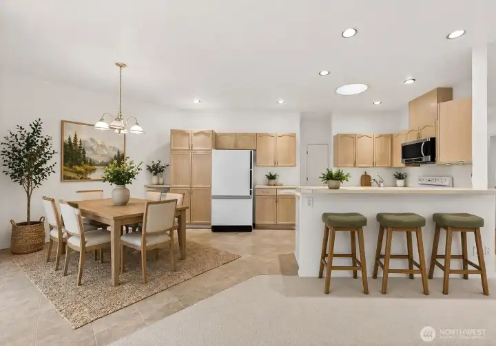 Kitchen/Dining, Virtually Staged