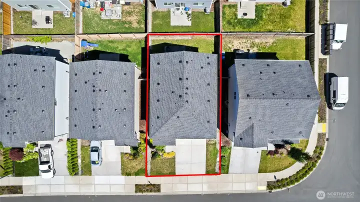 Top down view of house
