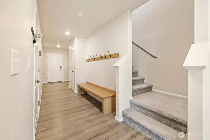 Entryway off of Kitchen (virtually staged)