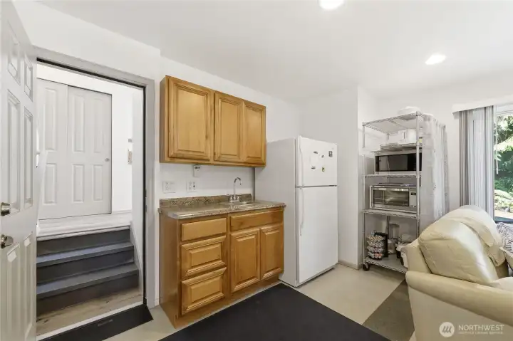 Downstairs studio/family room.