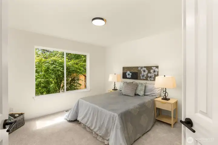 Main floor office easily doubles as a guest suite right next to bathroom with newly added shower. Main floor office easily doubles as a guest suite right next to bathroom with newly added shower.