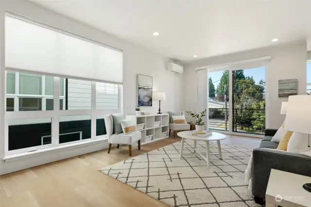 Live in style with 9ft ceilings and ample natural light through large windows.