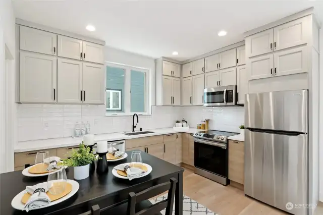 Experience luxury with high-end appliances and upscale trim finishes.