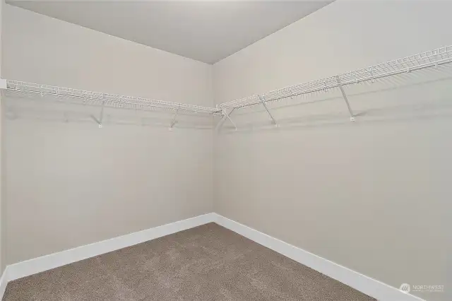 Primary Closet: Photos are of another 2200 Plan built at a different Harbour Homes community.  Colors & details will vary. Ask for details