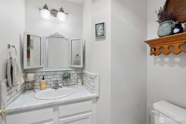 Main level powder room