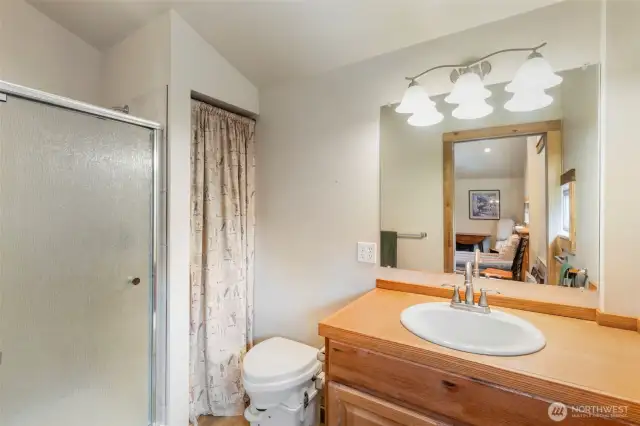 Guest room in shop's bathroom.