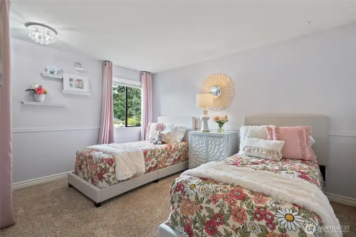 Third bedroom upstairs with large closet.