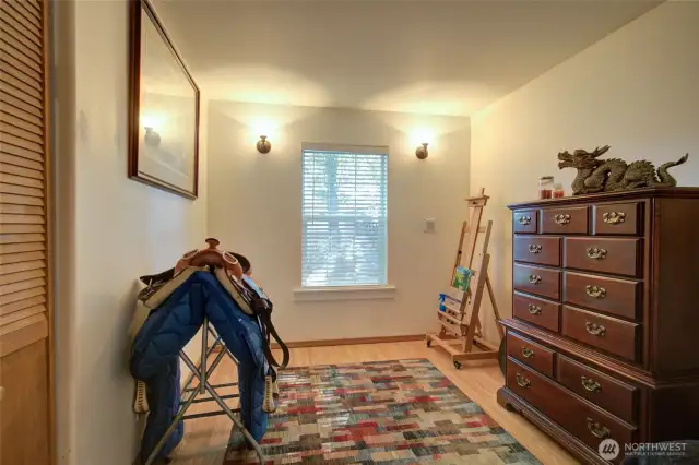 Second bedroom is perfect for guests, office, or creative space.