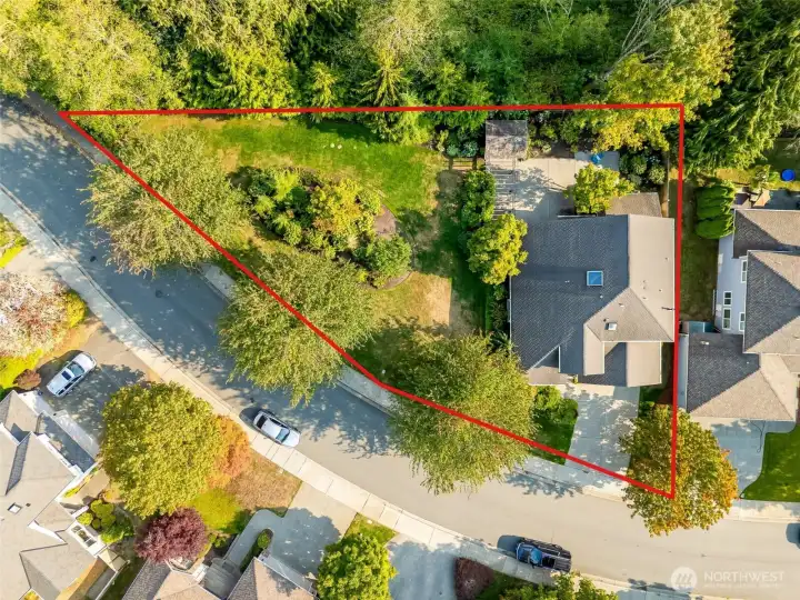 Red lines are estimated, not exact property lines.