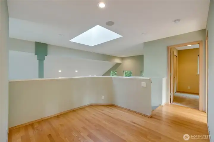 Great space for shared computer and desk.