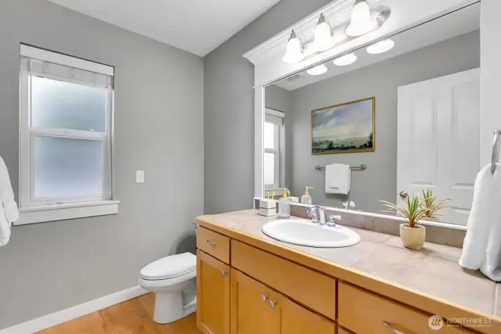 Main level powder room