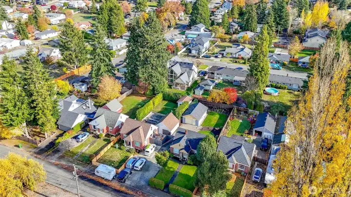 Aerial of surrounding neighborhood