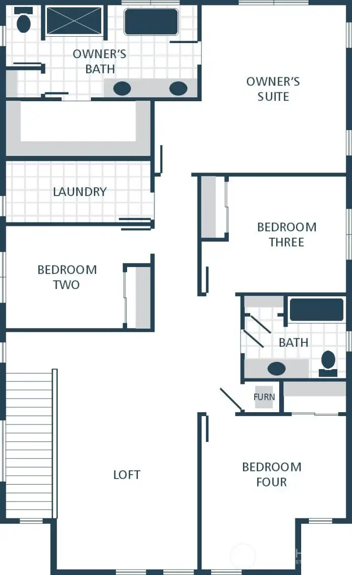 Image is a Rendering   Photographs are for illustrative purposes only. Features, finishes, interior/exterior colors, landscaping and floorplan shown may vary from actual homes built.