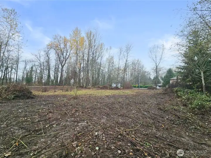 Looking West from back corner.