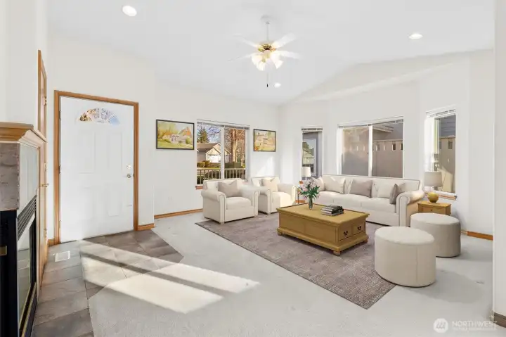 Virtually Staged living room