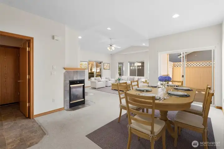 Virtually Staged Dining / Living Room