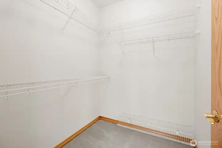 Walk in closet in primary