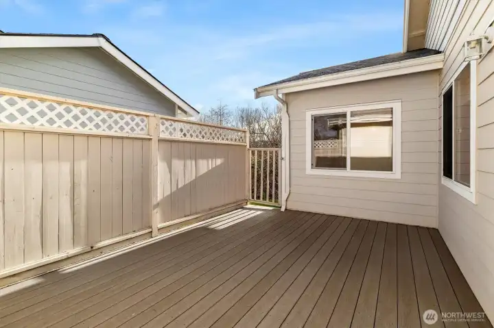 Private patio off of the kitchen.