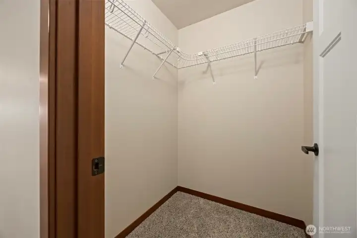 Walk-in closet for the second bedroom.