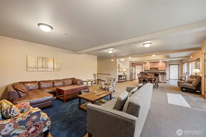 Alternate view of the common community area, looking into the kitchen.