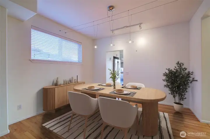 formal dining right off of expansive kitchen