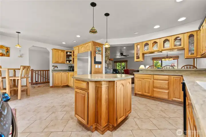 Expansive kitchen with lots of storage