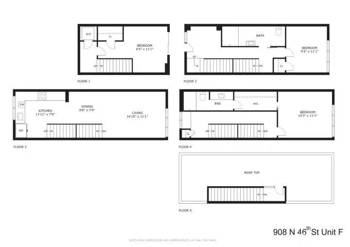Floorplan. Entry in the middle makes it very livable!
