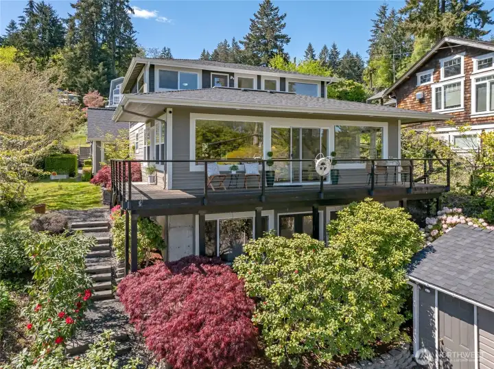An exceptional home in the sought-after Finholm District of downtown Gig Harbor.