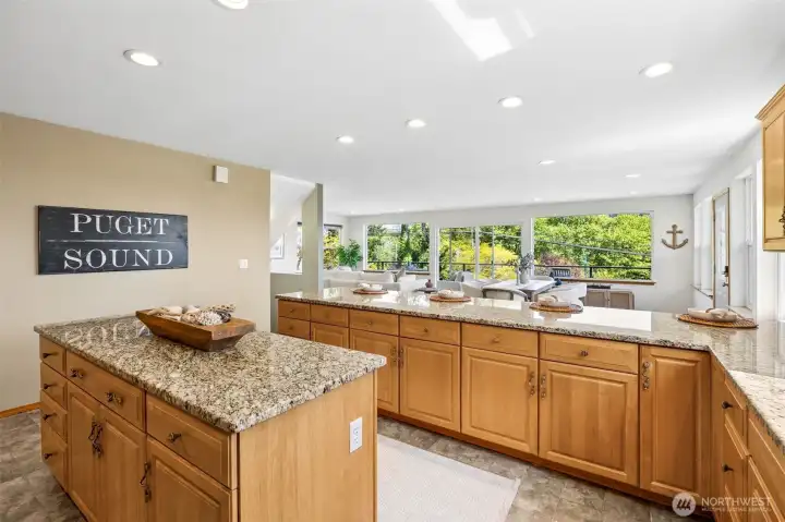 Expansive granite countertops and plenty of room for cooking up your heart's desire.