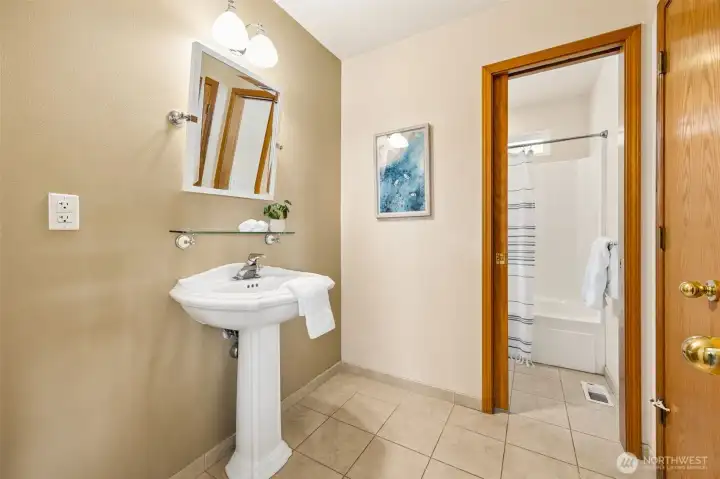 Full bathroom on main floor.
