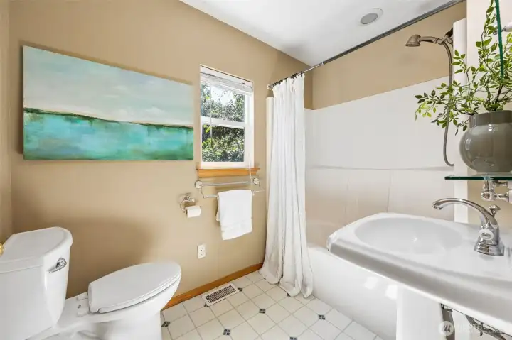 Full bathroom in the ADU.