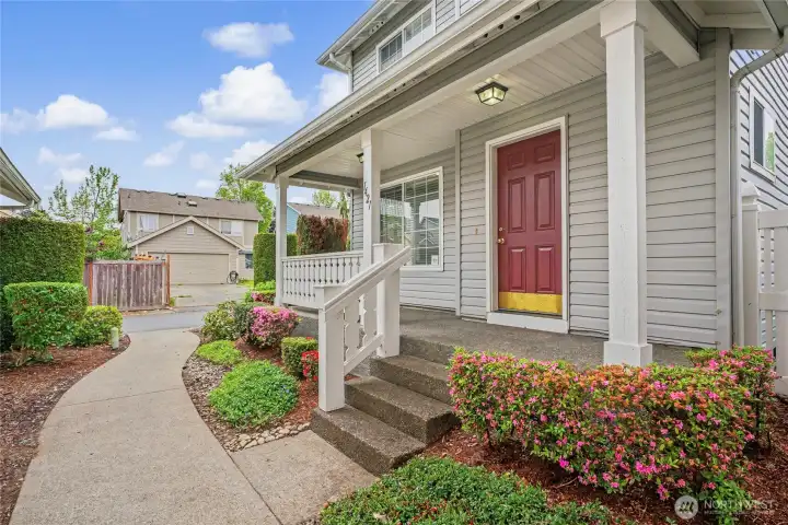Private front porch for coffee.
