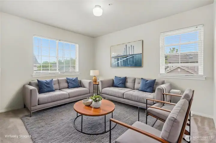 Upstairs bonus loft (virtual staging).