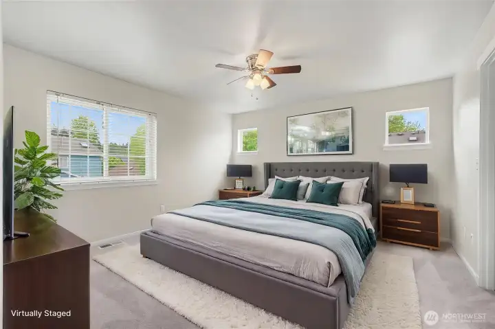 Primary suite (virtual staging).