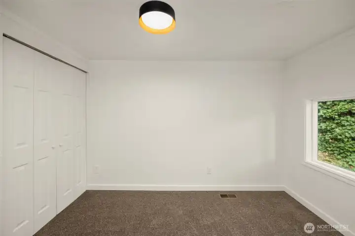 Primary bedroom without staging